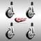 Service Caster 5 Inch 316SS Black Poly Swivel 1-5/8 Inch Expanding Stem Caster Set Brake SCC SCC-SS316EX20S514-PPUB-BLK-TLB-158-4 - alternate 3